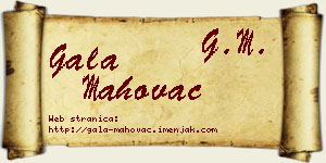 Gala Mahovac vizit kartica
